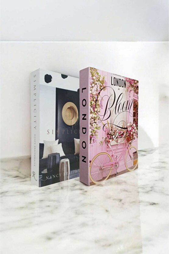 Dekoratif Kitap Görünümlü Kutu 2li Set Decorative Book Looking Box