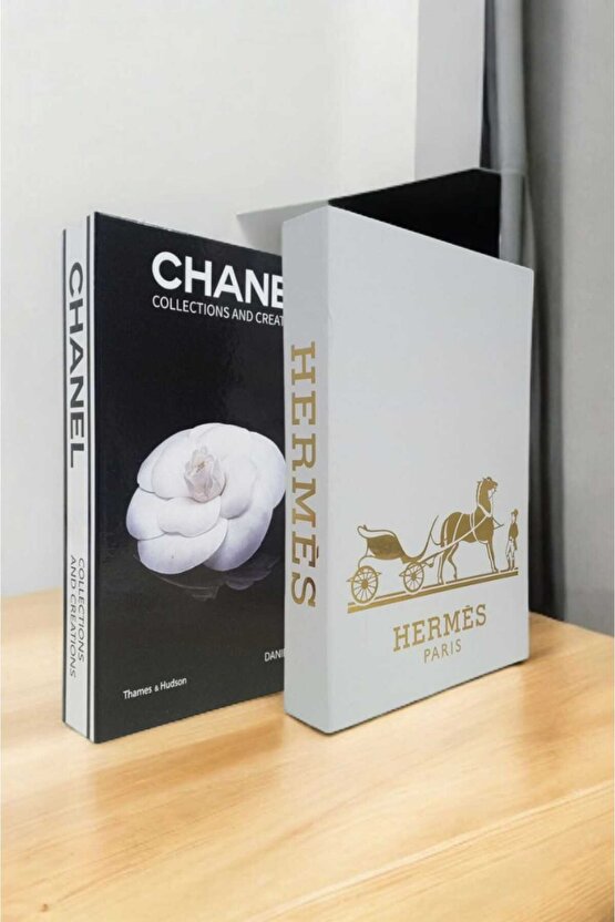 Dekoratif Kitap Görünümlü Kutu 2li Set Decorative Book Looking Box