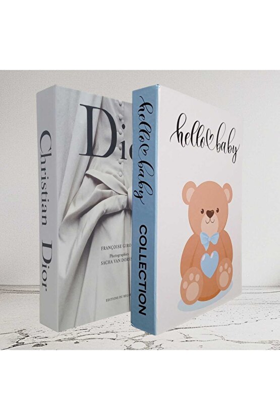 Dekoratif Kitap Görünümlü İçi Açılabilir Kutu 2 Adet