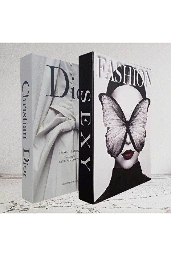 Dekoratif Kitap Görünümlü İçi Açılabilir Kutu 2 Adet