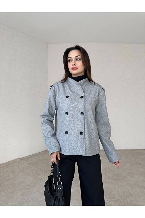 Kadın Kaşe Kısa Ceket