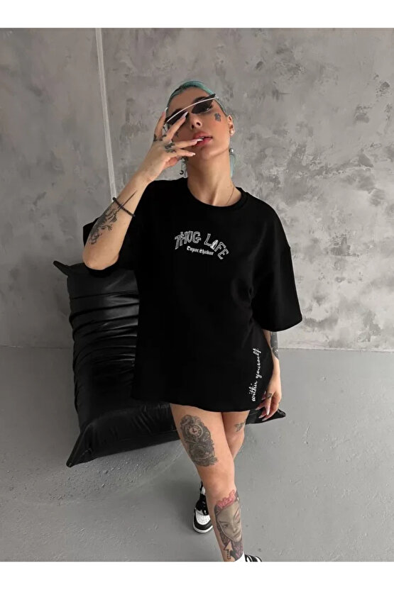 MDB Unisex Baskılı Oversize Thirt iyah