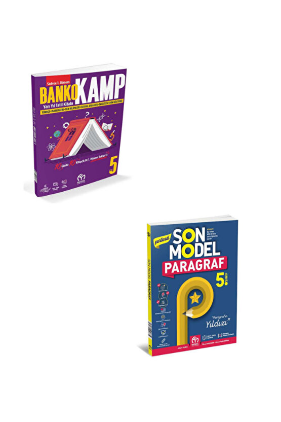 5.SINIF SON MODEL PARAGRAF + BANKO KAMP YARIYIL TATİL KİTABI SETİ(2 KİTAP)