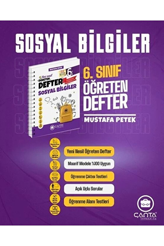 Çanta Yayınları 6. Sınıf Sosyal Bilgiler Öğreten Defter