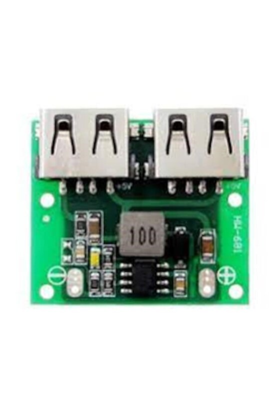 Çift USB Voltaj Düşürücü Modül - DC-DC 5V Çevirici Regülatör (HW-681 Pro)