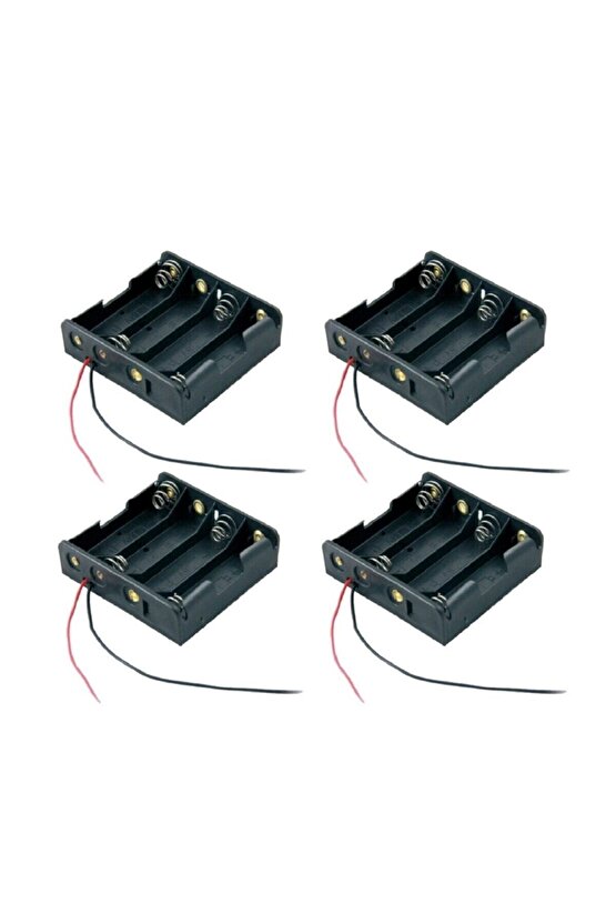 10 Adet, 4lü Pil Yatağı, Pil Yuvası ,pil Kutusu Aa Kalem Kalın Pil 4lupilyuvasi-