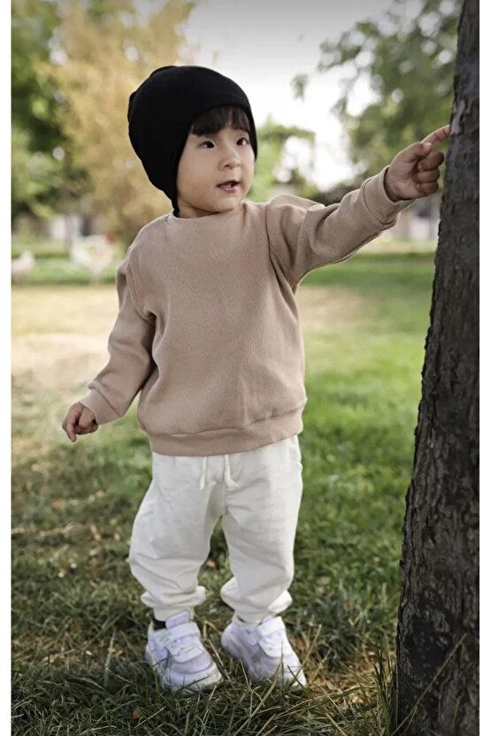 ÇOCUK DOKUMA TRİKO BERE - SİYAH