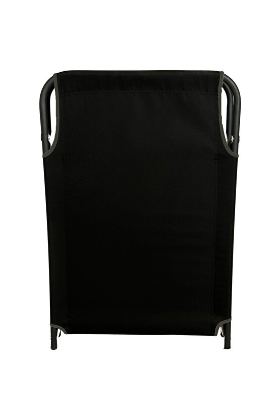 Minderli Yastıklı Kamp Yatağı Katlanır Şezlong Kampet Siyah 1630