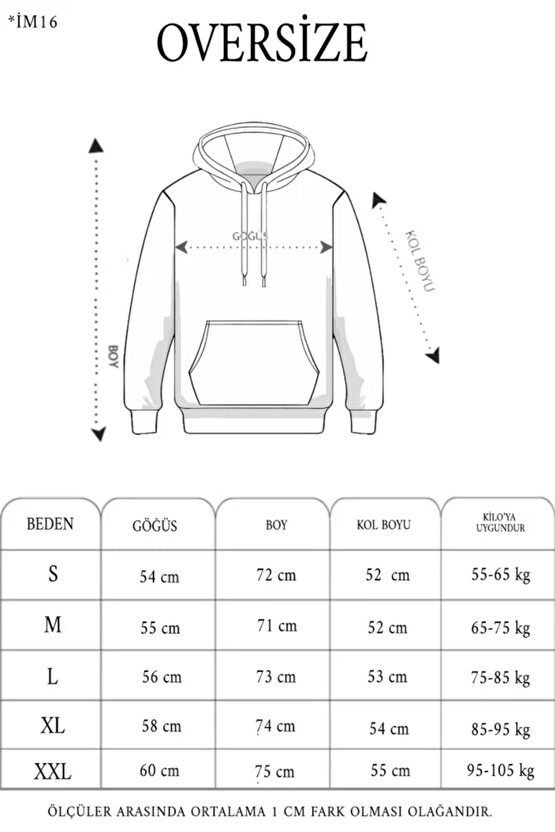 3 İplik Kapşonlu Sweatshirt Hoodie - Siyah