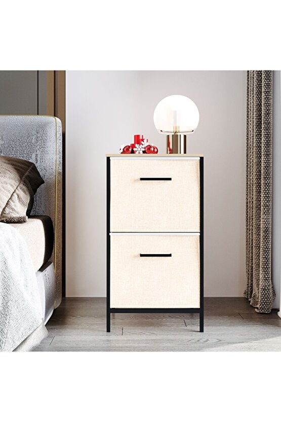 Çok Amaçlı Dolap 2 Çekmeceli Orta Boy Komodin Sehpa