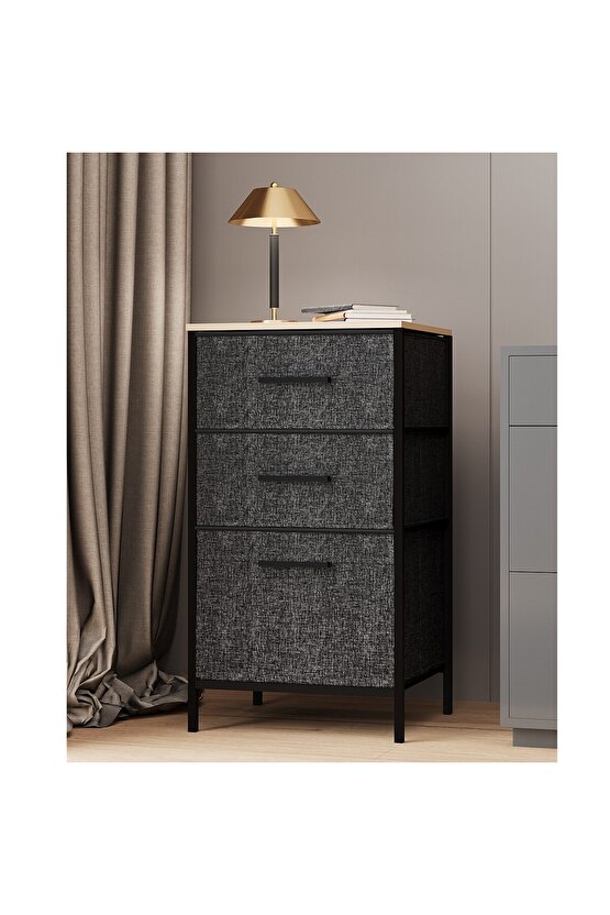 Çok Amaçlı Dolap 3 Çekmeceli Orta Boy Komodin Sehpa