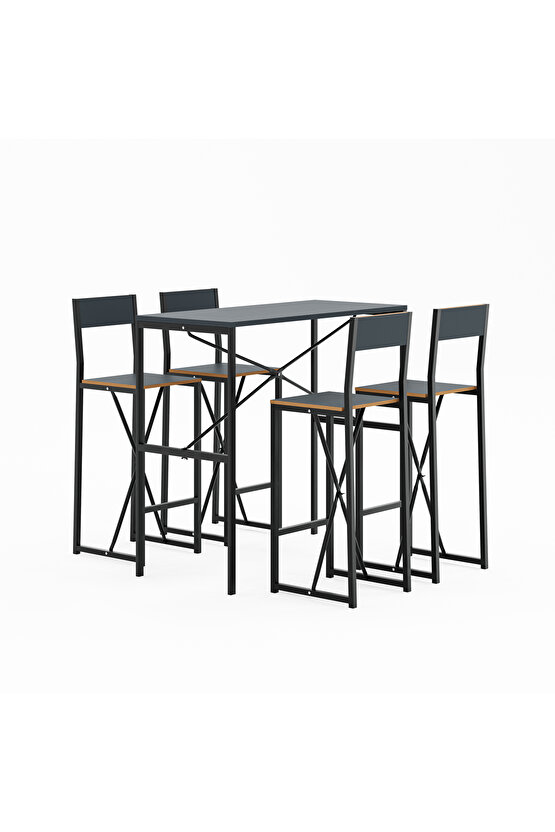 4 Kişilik Gzl Bar Masa Bar Sandalye Yemek Masa Sandalye Takımı