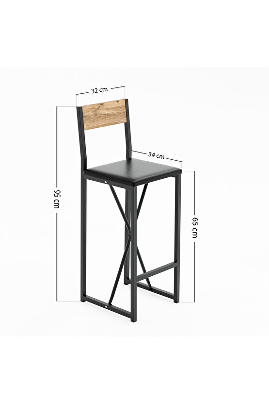 Bar Sandalyesi Mutfak Sandalyesi Otel Cafe Döşemeli 1567
