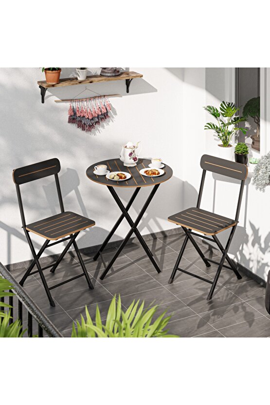 Bistro Takım Bahçe Masa Sandalye Yuvarlak