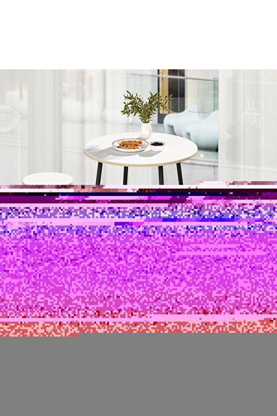 Oval 2 Kişilik Yemek Masası Bar Masası Mutfak Beyaz 1527