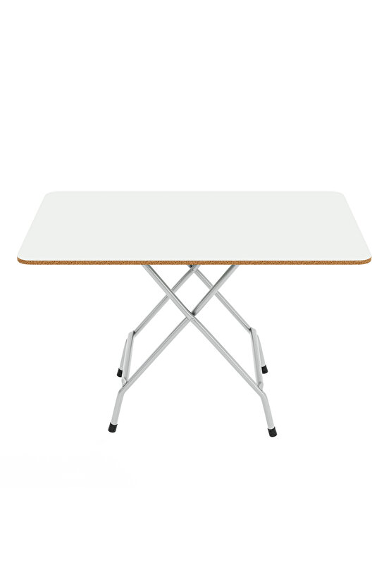 60x90 Beyaz Katlanır Masa Ve 4 Adet Sandalye Seti 1129