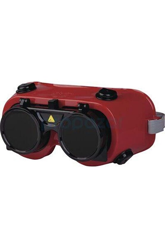 Deltaplus TOBA 3T5 Welding Googles 3 Piece set Red Color