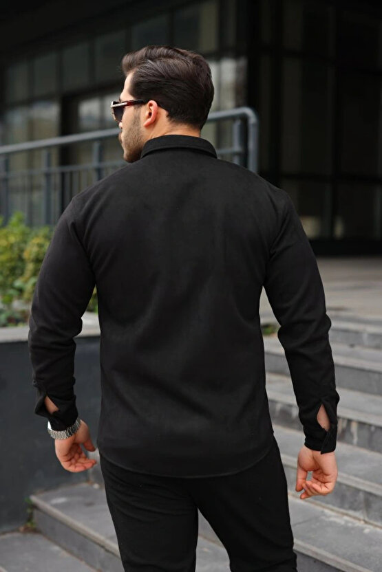 Erkek Uzun Kollu Süet Gömlek