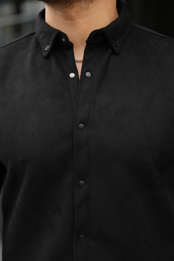 Erkek Uzun Kollu Süet Gömlek