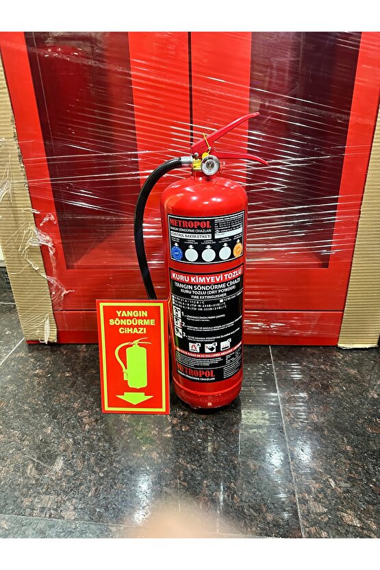 6 kg abc tozlu yangın söndürme , yangın söndürme tüpü , yangın söndürme ,Teknim Tfb-3165g El I