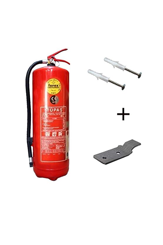 6kg Yangın Tüpü, Askı Aparatı, Dübel Vida 3lü Set