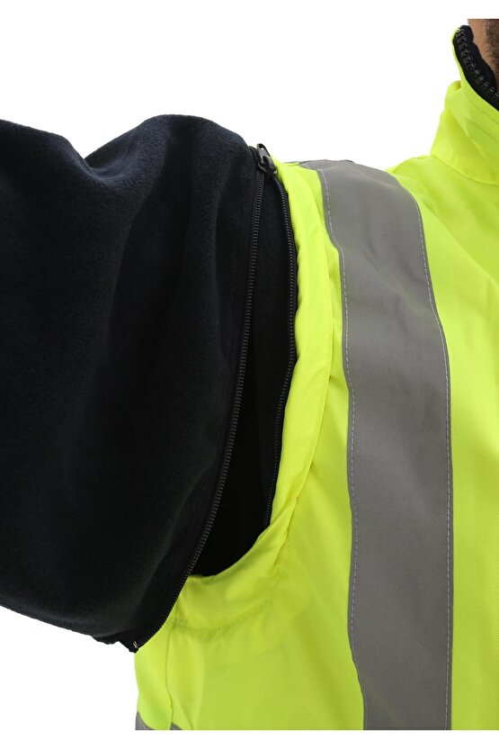 Bestguard Işçi Parkası Yüksek Görünümlü 5 1 Parka - Çok Kullanışlı Ceket Mont Parka