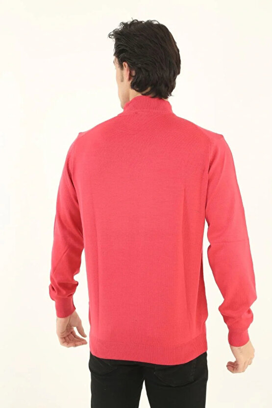 Erkek Yarım Boğaz Triko Kazak yumuşak dokulu Pamuklu ince Dokuma, uzun kollu Rahat Regular kalıp - P