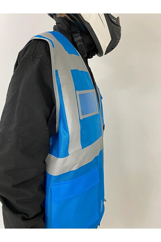 REFREKTÖRLÜ MÜHENDİS YELEĞİ CEPLİ