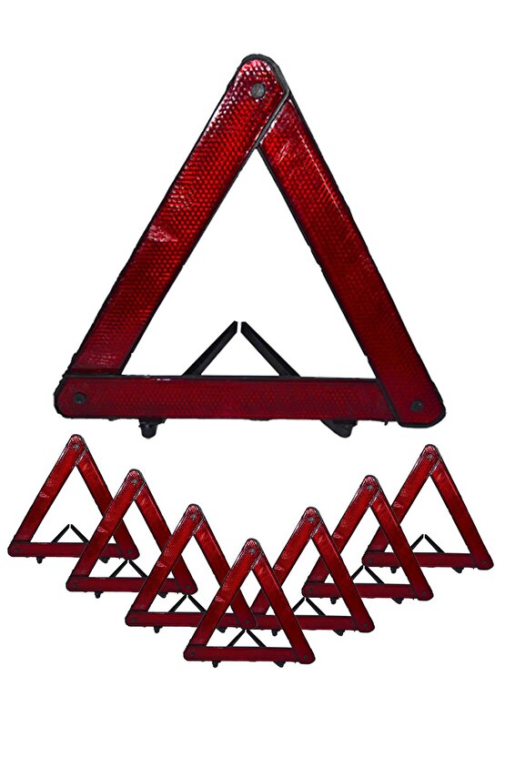 Araç İkaz Uyarı Üçgen Reflektör Seti Katlanabilir 8 Adet Ekonomik
