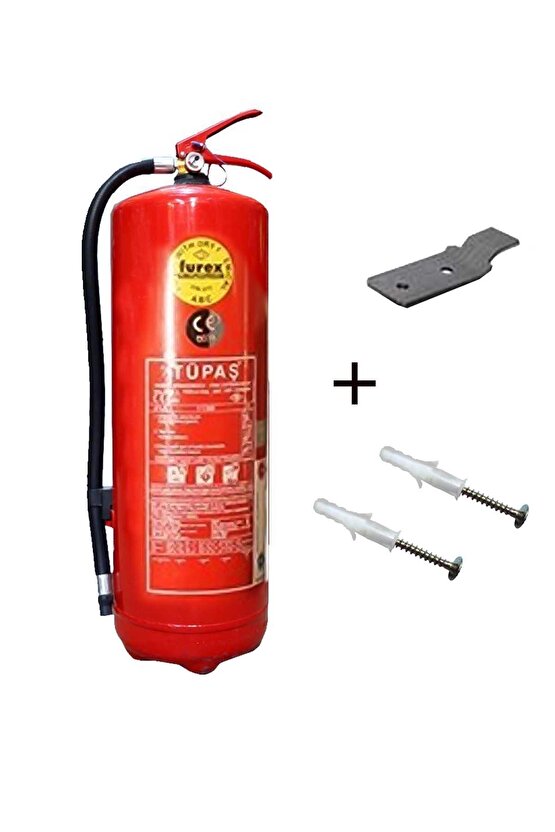6kg Yangın Tüpü, Askı Aparatı, Dübel Vida 3lü Set
