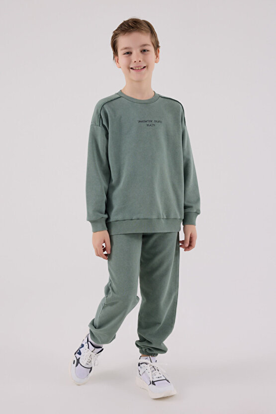 Erkek Çocuk Yeşil Eşofman Takımı