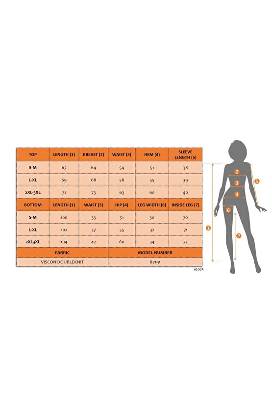 Kadın Uzun Kollu Bisiklet Yaka Viskon Iki Iplik Bluz Ve Pantolon Ikili Takım