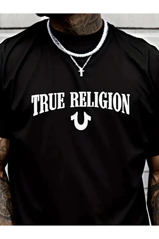 Erkek True Religion Baskılı Süprem T-shirt