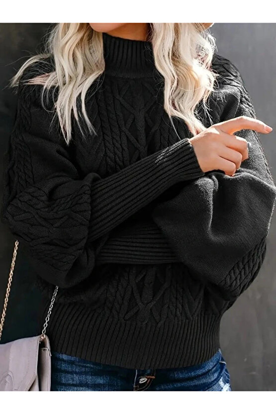 Kadın Uzun Kollu Balıkçı Yaka Triko Kazak