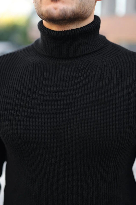 Erkek Boğazlı Örme Kazak