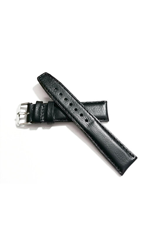 Her Saate Uygun Hakıiki Dana Derisi 20 mm Düz Saat Kordonu(268)