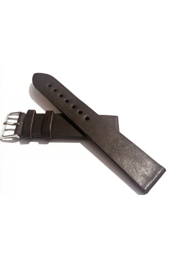 Fosil uyumlu hakiki Grizi  Deri saat kordonu 20 mm  koyu kahve rh