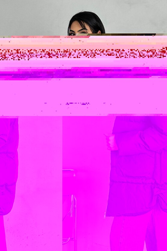 Kadın Kapüşonlu Uzun Şişme Mont Fermuarlı Cepli Kışlık Puffer Mont