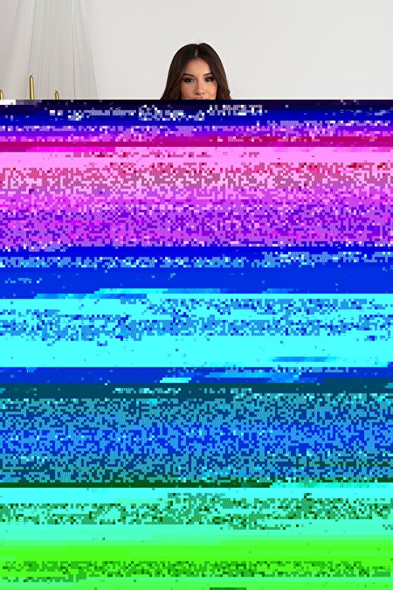 Kadın Uzun Kollu Bisiklet Yaka Desenli Iki Iplik şardonlu Bluz Ve Pantolon Ikili Takım