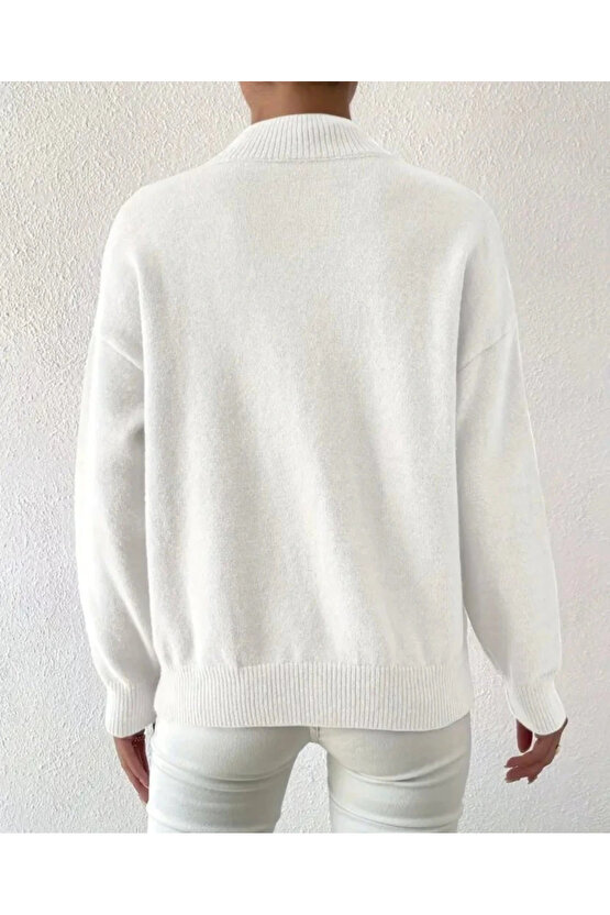 Kadın Uzun Kollu Balıkçı Yaka Triko Bluz