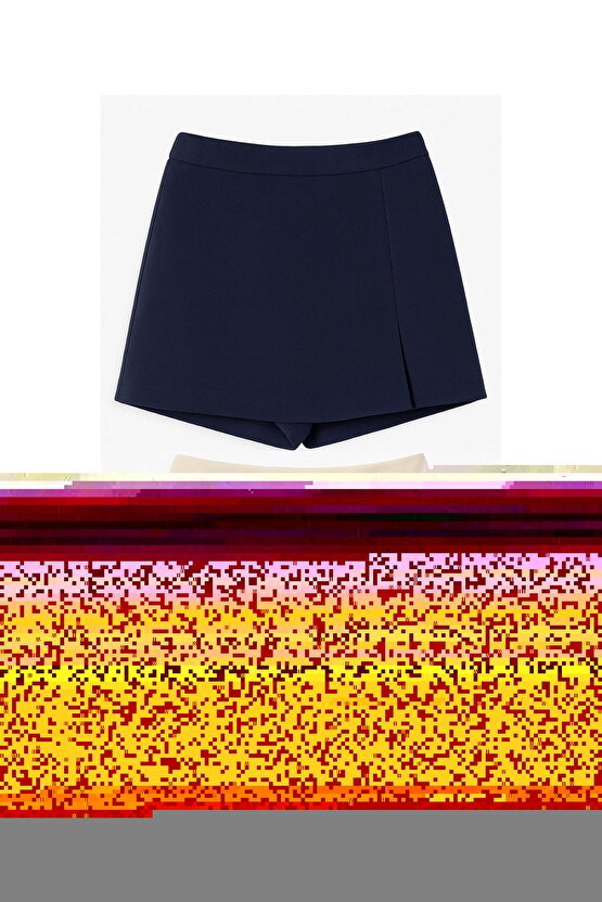 2li Yırtmaçlı Mini Şort Etek