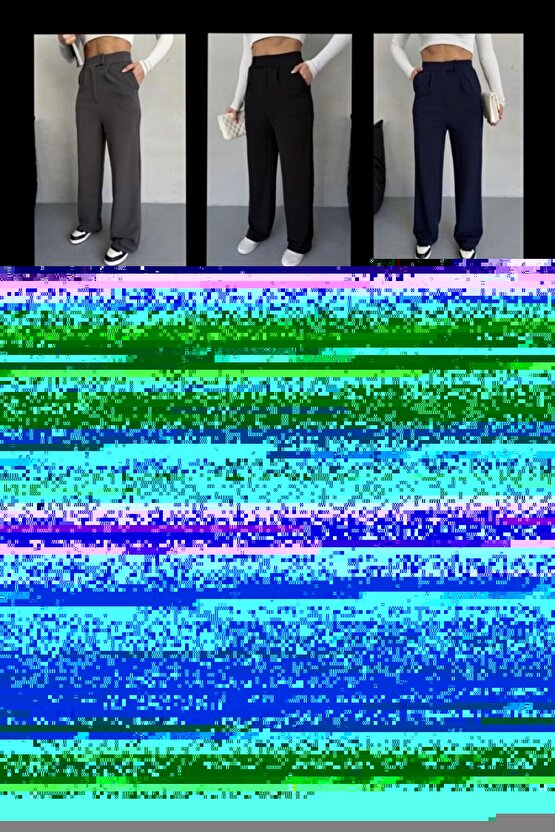 EQURİ Kadın Uzun Kollu Yuvarlak Yaka Blok Renkli Yandan Düğmeli Viskon Bluz