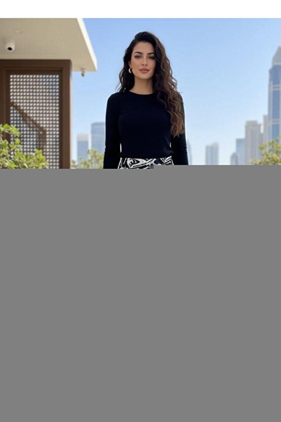 2Lİ Mykonos Etek Siyah ve Beyaz