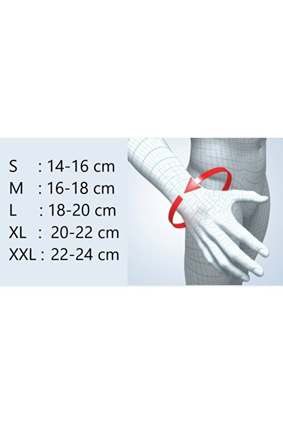 Örme El Bilek Ateli Medikal Ortopedik Koruyucu Slikon Destekli Spor Bileklik ( Sağ ) Intermed