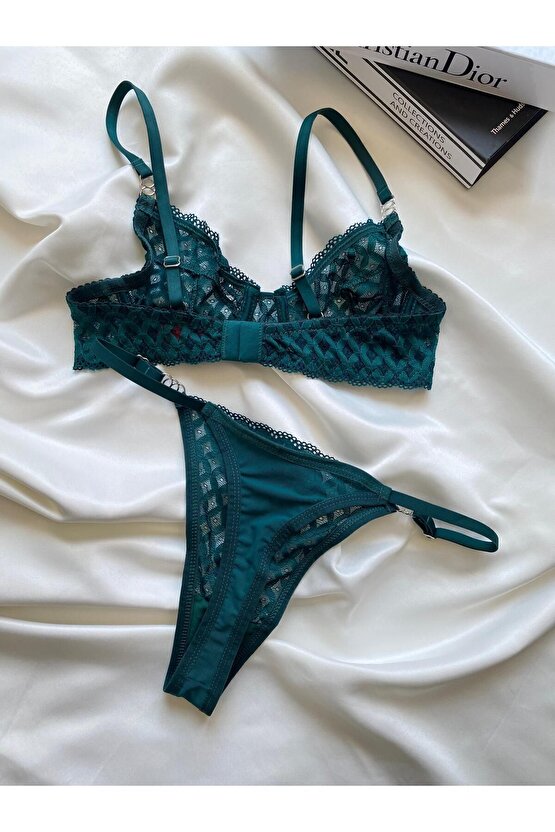 NUDE DANTELLİ BRALET (tanga hediyeli)