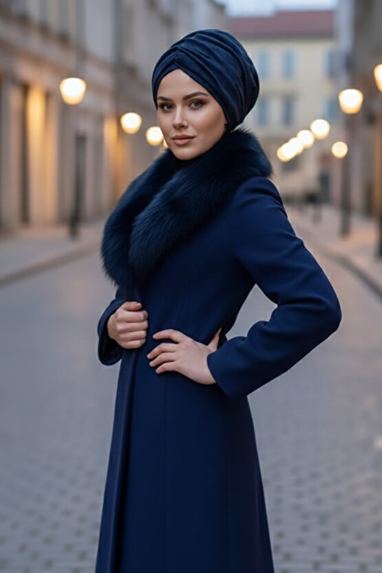 Lacivert Büzgülü Salaş Bone