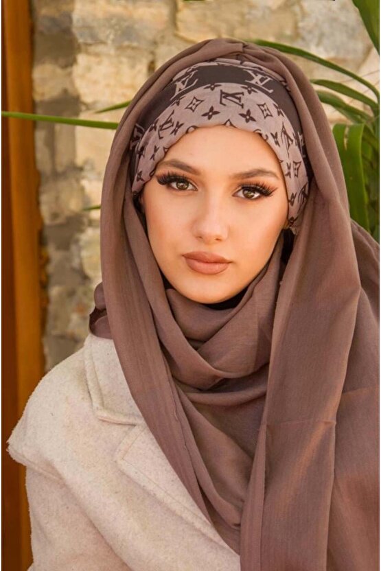 Vizon Marka Desen Bandana Bone Şal