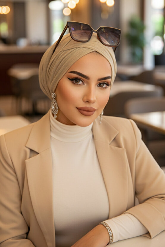 Kadın Uzun Kollu Açık Yakalı çift Renkli Kemerli Ithal Krep Ikili Takım