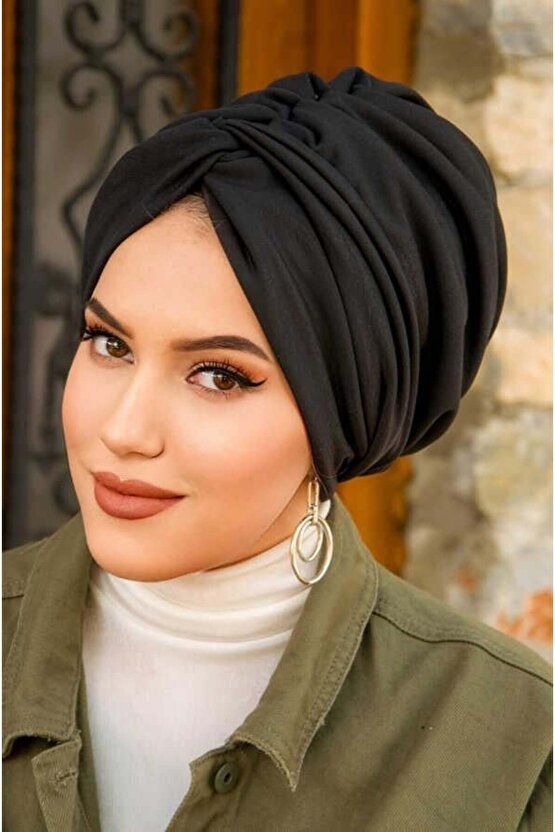 Siyah Burgu Model Dolgulu Bone  KÜÇÜK BOY