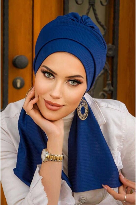 Lacivert Hazır Atkılı Bone